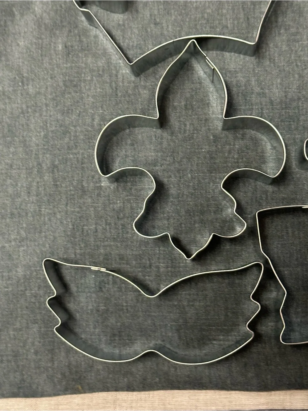 Louisiana Themed Set of 6 Metal Cookie Cutters
